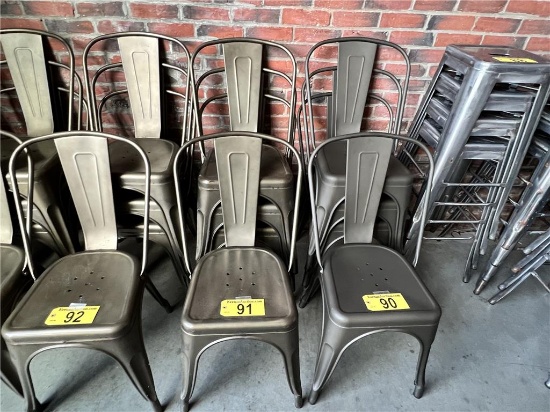 $BID PRICE X 4 - (4) METAL PUB CHAIRS