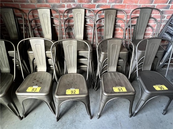 $BID PRICE X 4 - (4) METAL PUB CHAIRS