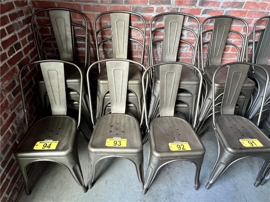 $BID PRICE X 4 - (4) METAL PUB CHAIRS