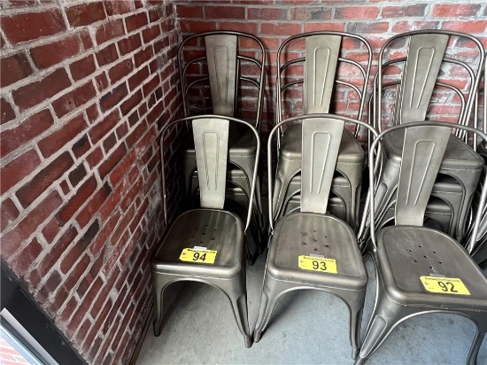 $BID PRICE X 4 - (4) METAL PUB CHAIRS