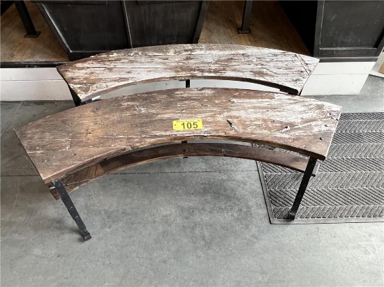 $BID PRICE X 2 - (2) 5' ROUNDED BENCHES