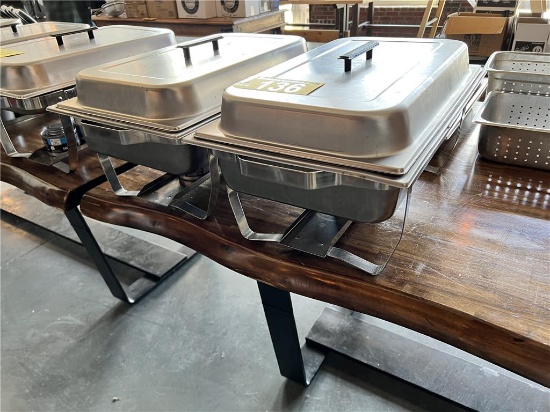 $BID PRICE X 2 - (2) STAINLESS STEEL CHAFFERS