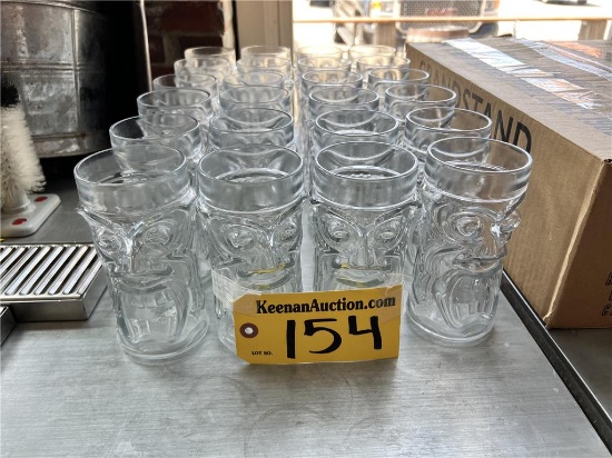 $BID PRICE X 24 - (24) TIKI GLASSES, 16OZ.