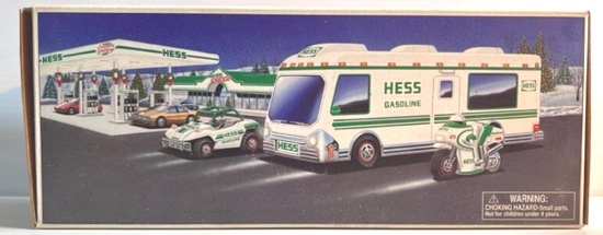 1998 HESS RECREATION VAN WITH DUNE BUGGY AND MOTORCYCLES