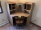 CORNER DESK W/ SONY RADIO & CHAIR