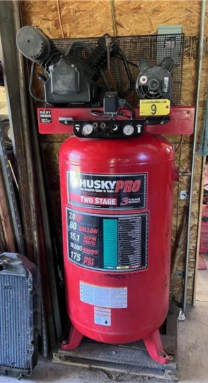 HUSKY PRO 80-GAL. VERTICAL 2-STAGE AIR COMPRESSOR, 7HP, 175 PSI