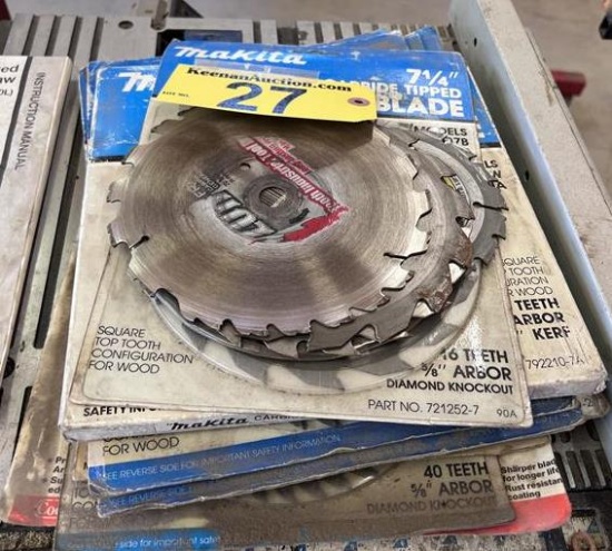 LOT OF ASSORTED SIZE SAW BLADES, 5.5"-10"