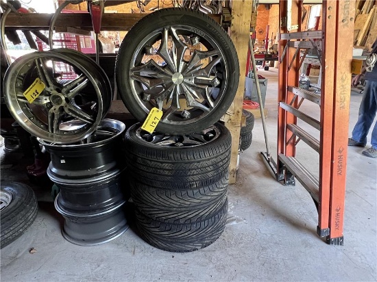 SET OF (4) LAUFENN 245/40ZR18 TIRES ON LEXANI RIMS