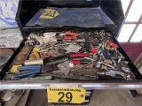 CONTENTS OF 1-DRAWER: ASSORTED HAND TOOLS, AIR NOZZLES & FITTINGS