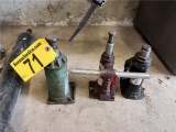 LOT OF 3-BOTTLE JACKS: 2-TON, 4-TON & 6-TON