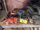 LOT OF ASSORTED RATCHET STRAPS & BUNGEES