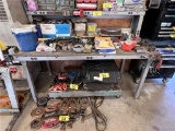 6' SHOP BENCH W/ UPPER SHELF & 4-WHEEL DOLLY