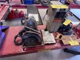 LOT: BLACK & DECKER VARIABLE SPEED DRILL PRESS & 2-CIRCULAR SAWS