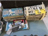 LOT OF ASSORTED MAINE LICENSE PLATES, PLATE COVERS, VANITY PLATES