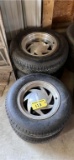 SET OF (4) ULTRA ALUMINUM RIMS: (2) P195/70R14, (2) 235/70R15