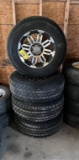 SET OF (4) FUTURA SCRAMBLER A/P265/70R17 TIRES ON VISION WHEEL ALUMINUM RIMS