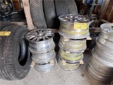 SET OF (7) 5-LUG ALUMINUM RIMS: (3) 16