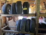 LOT OF 8-ASSORTED TIRES, 2-WITH RIMS