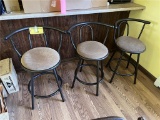 LOT: 3-SWIVEL BAR STOOLS