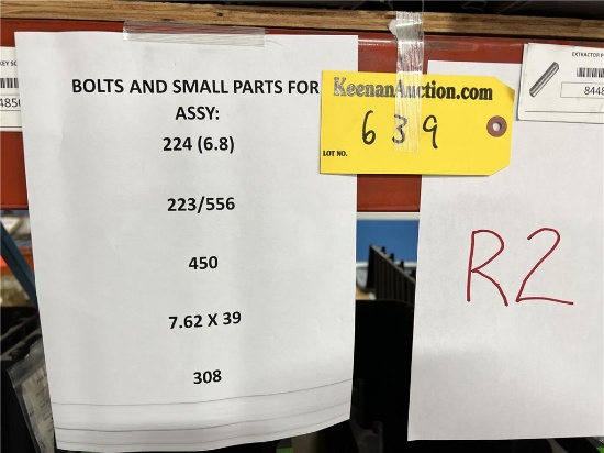 LOT RACK 2: BOLT ASSEMBLIES & SMALL PARTS FOR ASSEMBLY: $95,118 AT COST