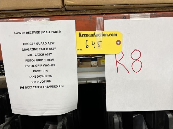 LOT RACK 8: LOWER RECEIVER SMALL PARTS:  $11,897 AT COST