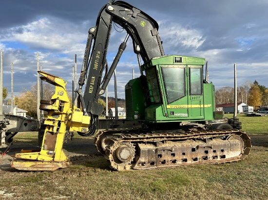 2013 JOHN DEERE MODEL 753J FELLER BUNCHER, FR22 SAW HEAD, 12,998 HOURS, S/N: 1T0753JXVDC252867