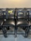 (4) METAL FRAME, VINYL UPHOLSTERED BAR STOOLS