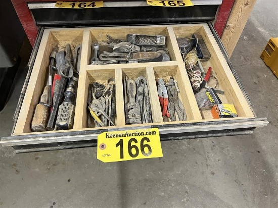 CONTENTS OF 1-DRAWER: MISC. HAND TOOLS, PRECISION TOOLS, DRILL BITS