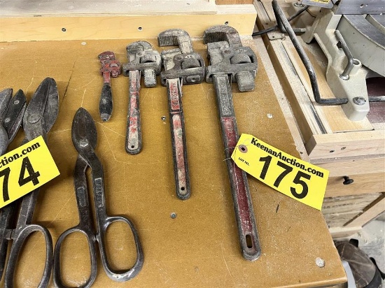 BID PRICE X QUANTITY: (4) PIPE WRENCHES