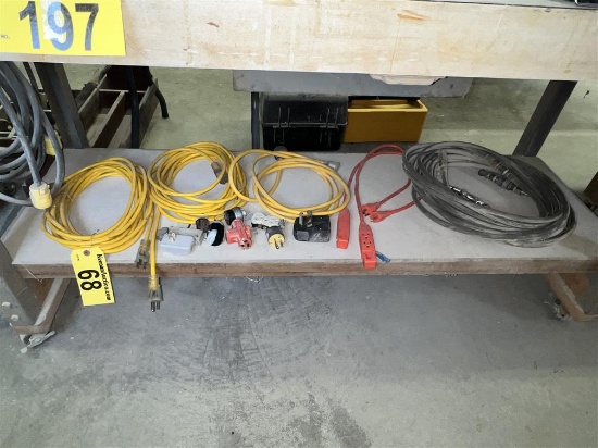 BID PRICE X QUANTITY: (5) ASSORTED EXTENSION CORDS W/ AIR HOSE & NOZZLE