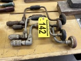BID PRICE X QUANTITY: (4) VINTAGE HAND DRILLS