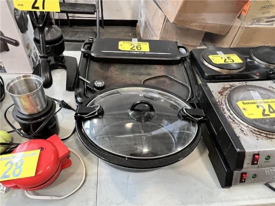 LOT: PRESTO 1500W HOUSEHOLD COOKTOP WITH CROCK POT