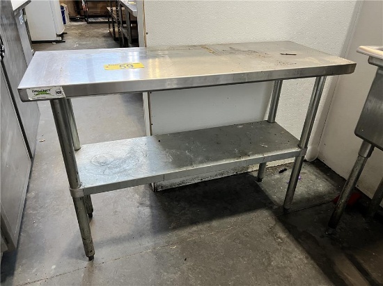 REGENCY 48"X18" STAINLESS STEEL TABLE WITH LOWER GALVANIZED SHELF