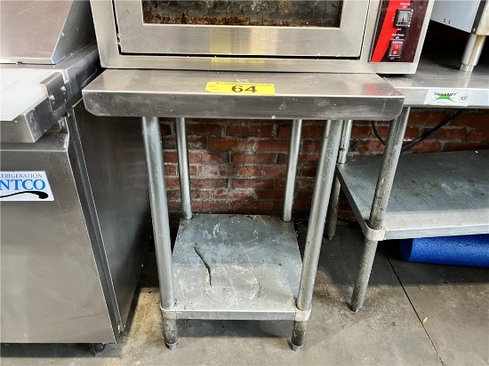 24"X24" STAINLESS STEEL TABLE WITH LOWER GALVANIZED SHELF