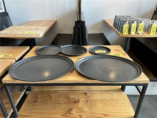 LOT: 5-ASSORTED SERVING TRAYS