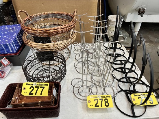 LOT OF 10-ASSORTED CONDIMENT HOLDERS