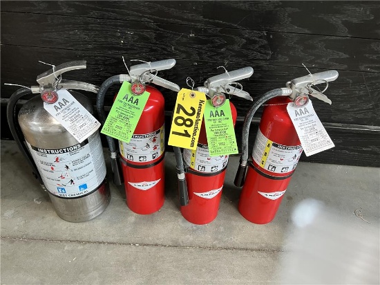 $BID PRICE X 4 - (4) ASSORTED FIRE EXTINGUISHERS
