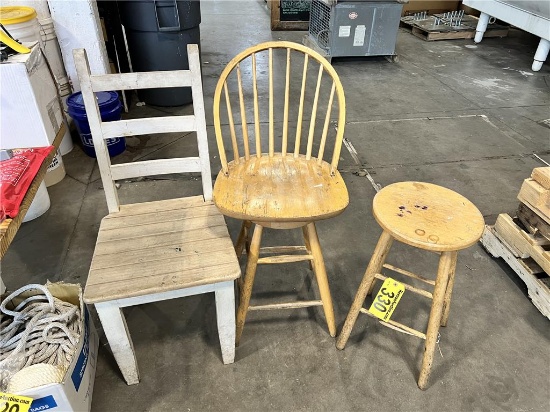 LOT OF 3-ASSORTED CHAIRS