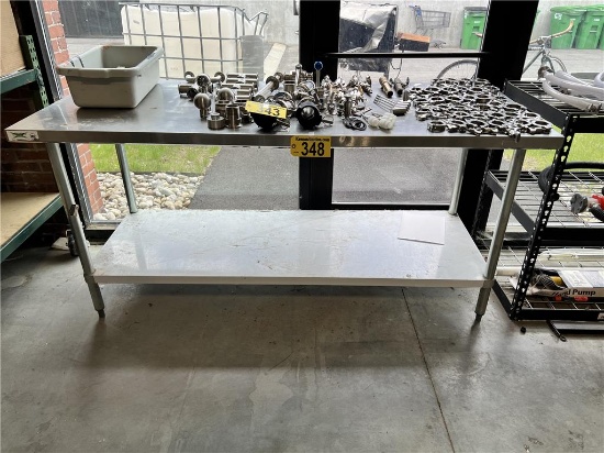 REGENCY 6'X30" STAINLESS STEEL TABLE WITH LOWER GALVANIZED SHELF