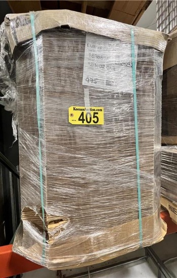 PALLET OF (975) 12-16OZ. CARDBOARD CAN CARRIER TRAYS