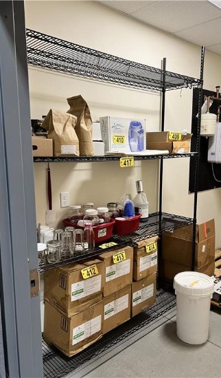 ULINE 4-SHELF WIRE STORAGE RACK, 6'W X 2'D X 8'H