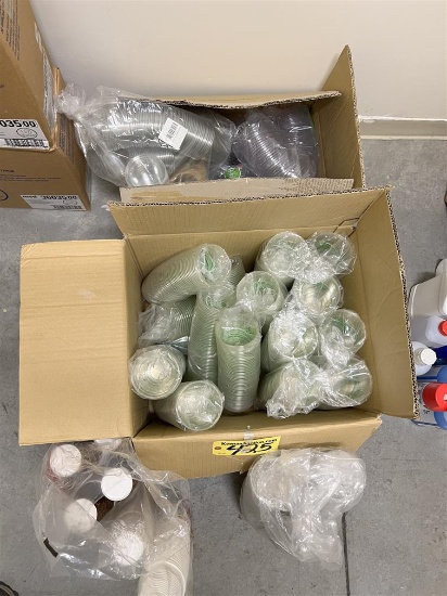 LOT: 12OZ. PLASTIC CUPS WITH LIDS, 12OZ. HOT CUPS