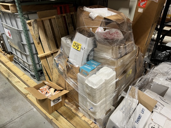 LOT OF ASSORTED PAPER GOODS & PLASTIC FOOD STORAGE