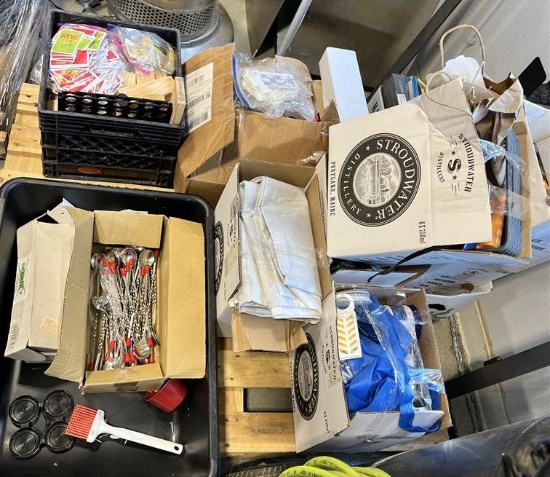 LOT: 11" COCKTAIL SPOONS, GAMES, BARWARE, MISCELLANEOUS