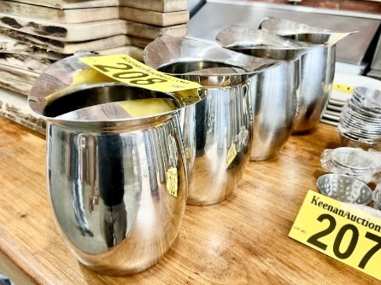 LOT: 4-CHOICE CHROME PITCHERS