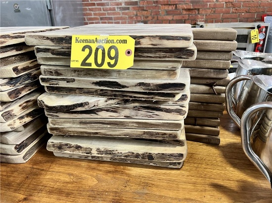 LOT: 13-WOOD SERVING PLATTERS, 14"