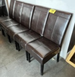 $BID PRICE X 4 - (4) UPHOLSTERED PARSON'S CHAIRS