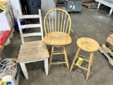 LOT OF 3-ASSORTED CHAIRS