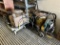 LOT: 2-VINTAGE JENNY MODEL 200 STEAM CLEANERS, ANGLE IRON, WOODEN VAN STORAGE RACKS