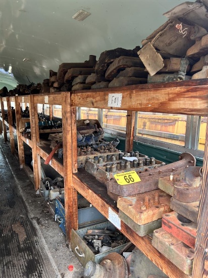 BUS CHASSIS & CONTENTS: (175+) ASSORTED ANTIQUE PARTS